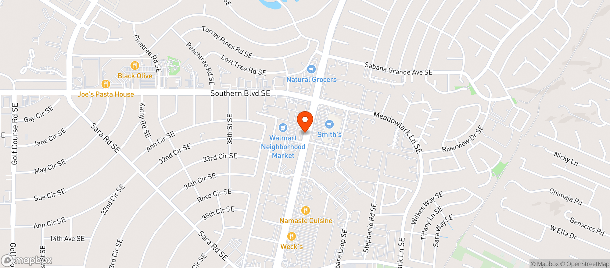 Map showing Walmart Neighborhood Mkt