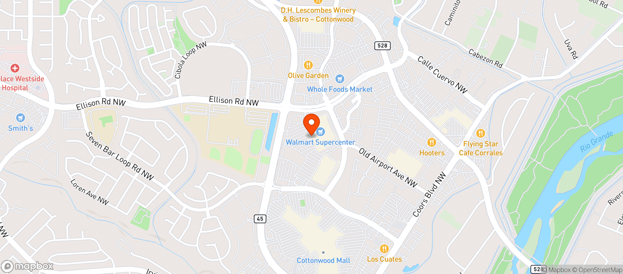 Map showing Walmart Supercenter