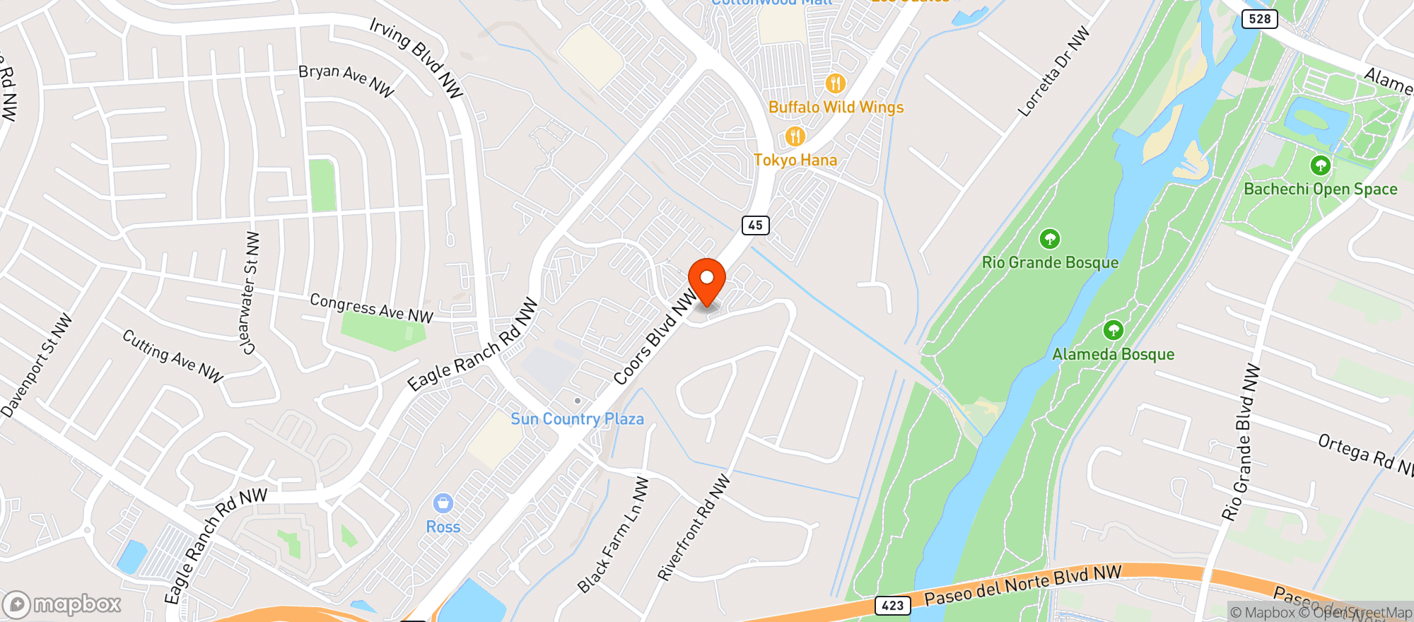 Map showing High Point Grill