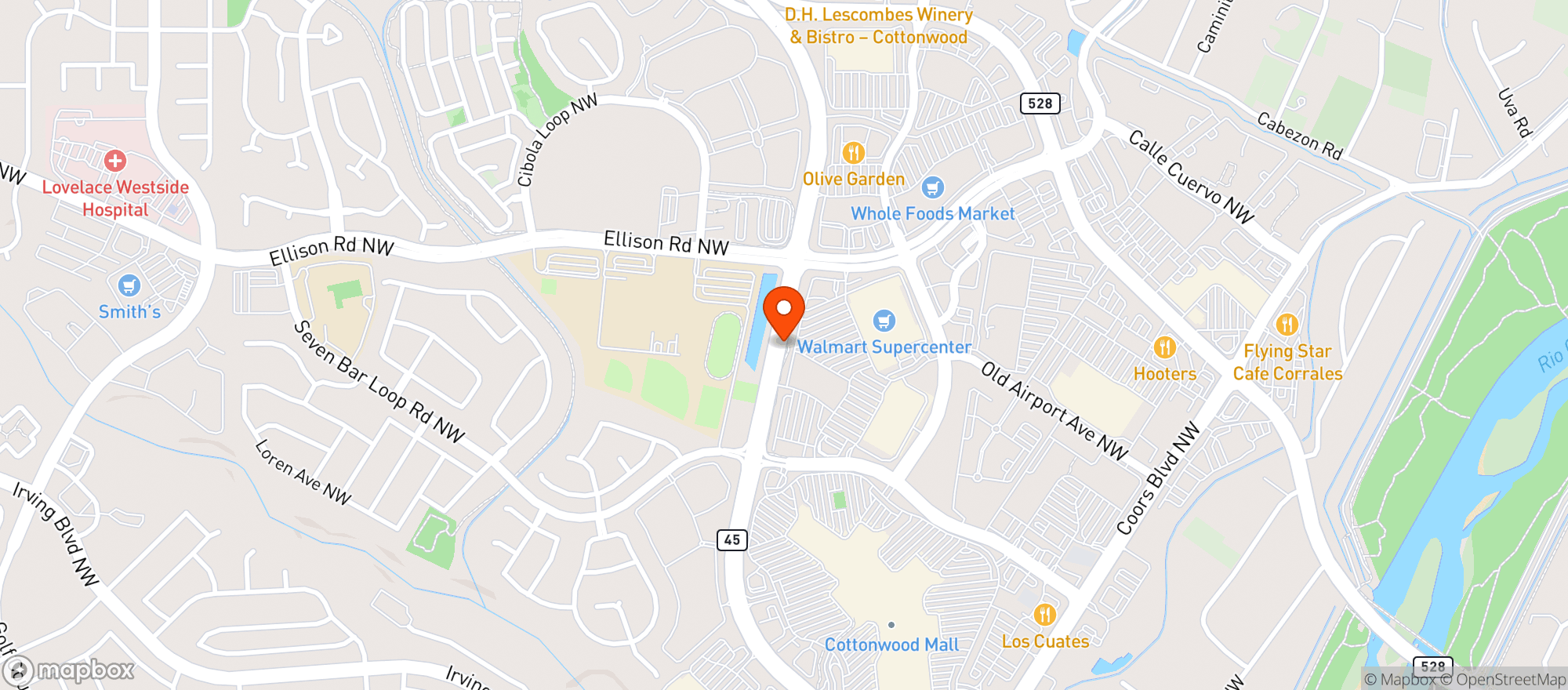 Map showing Walgreens