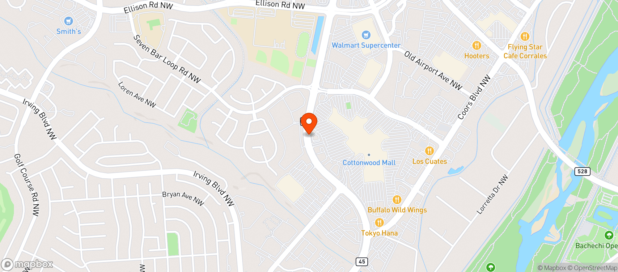 Map showing Bubbas 33