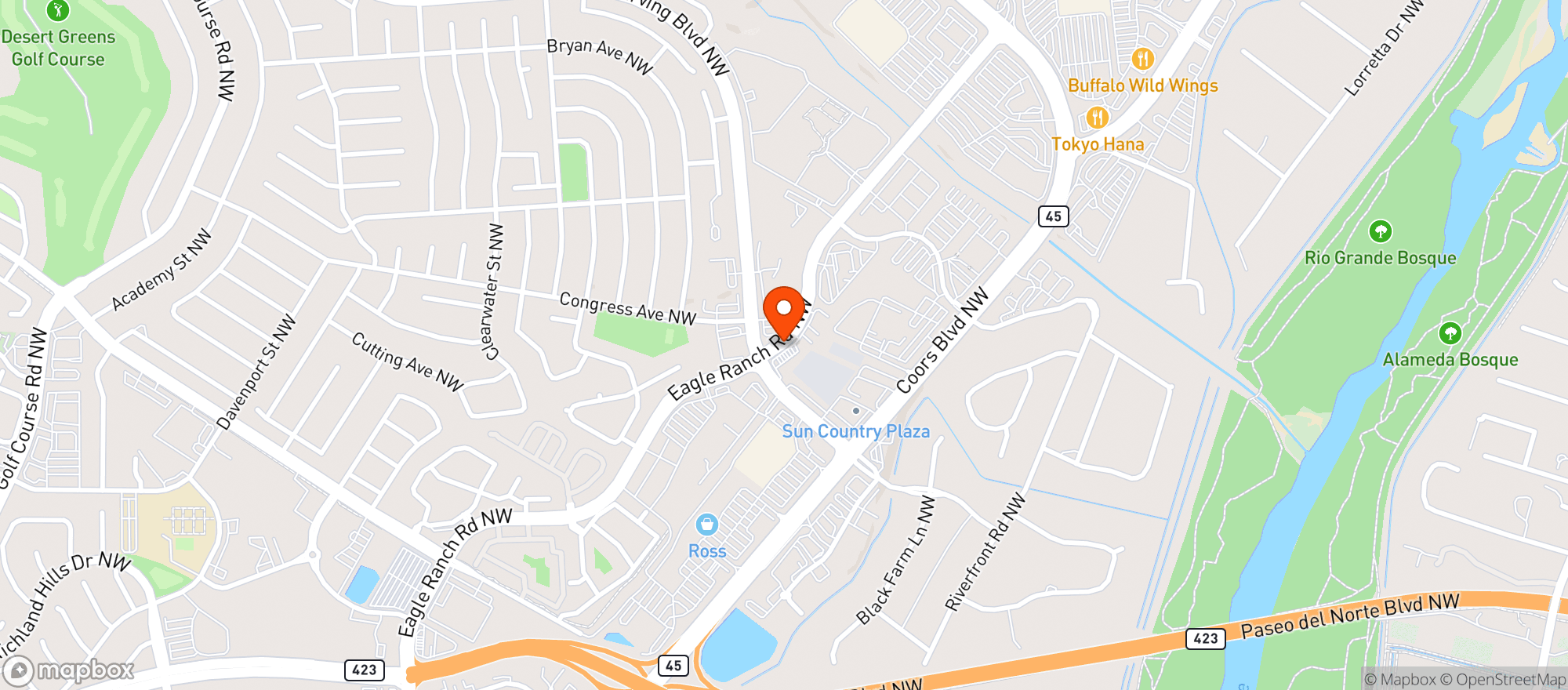 Map showing Circle K