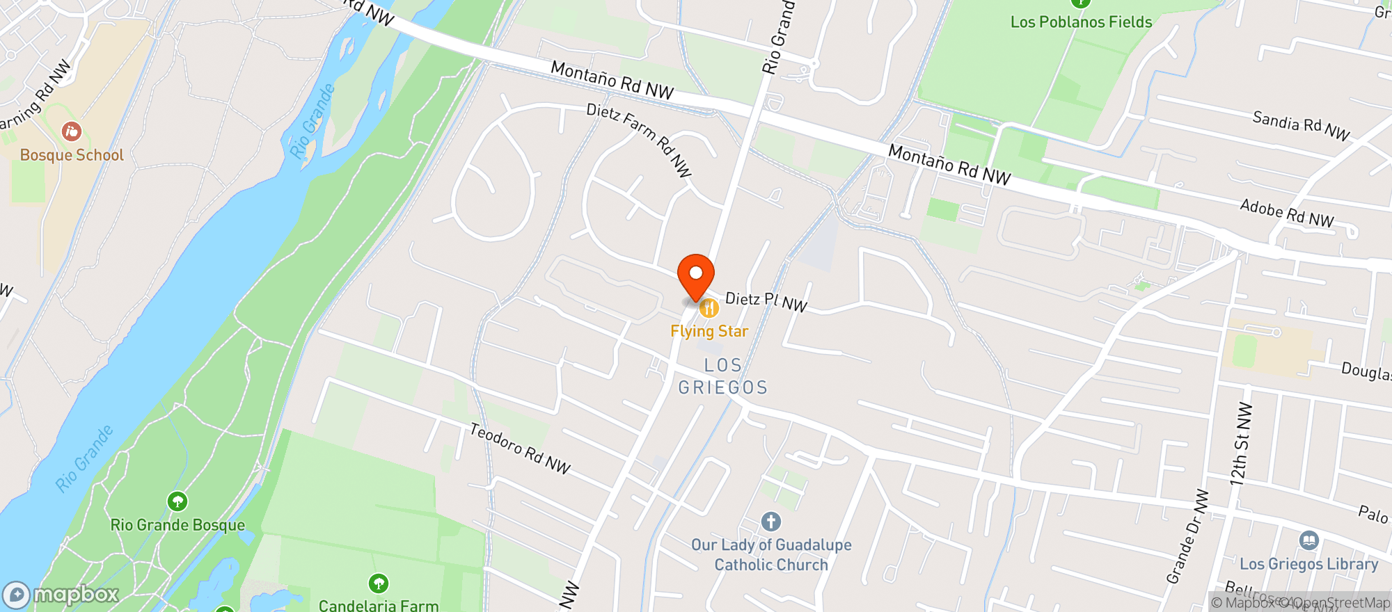 Map showing Flying Star Cafe #4