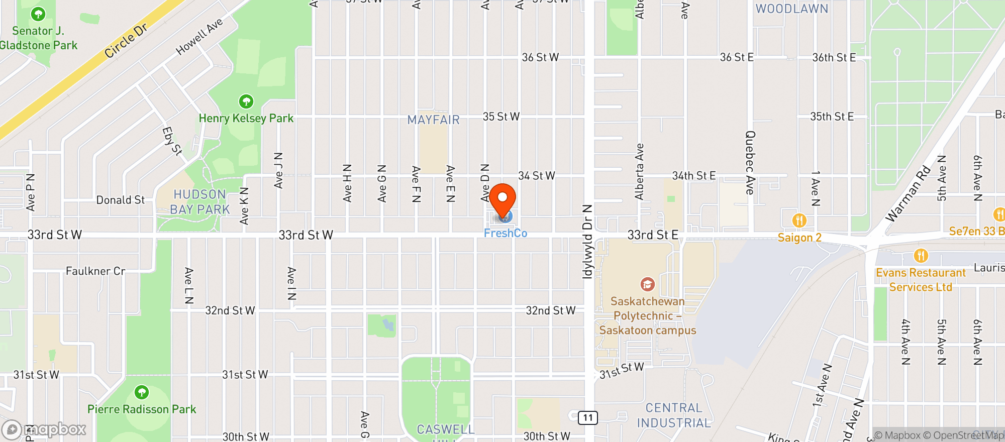 Map showing Freshco