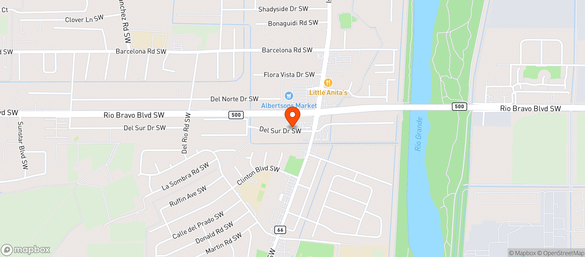 Map showing The Green House