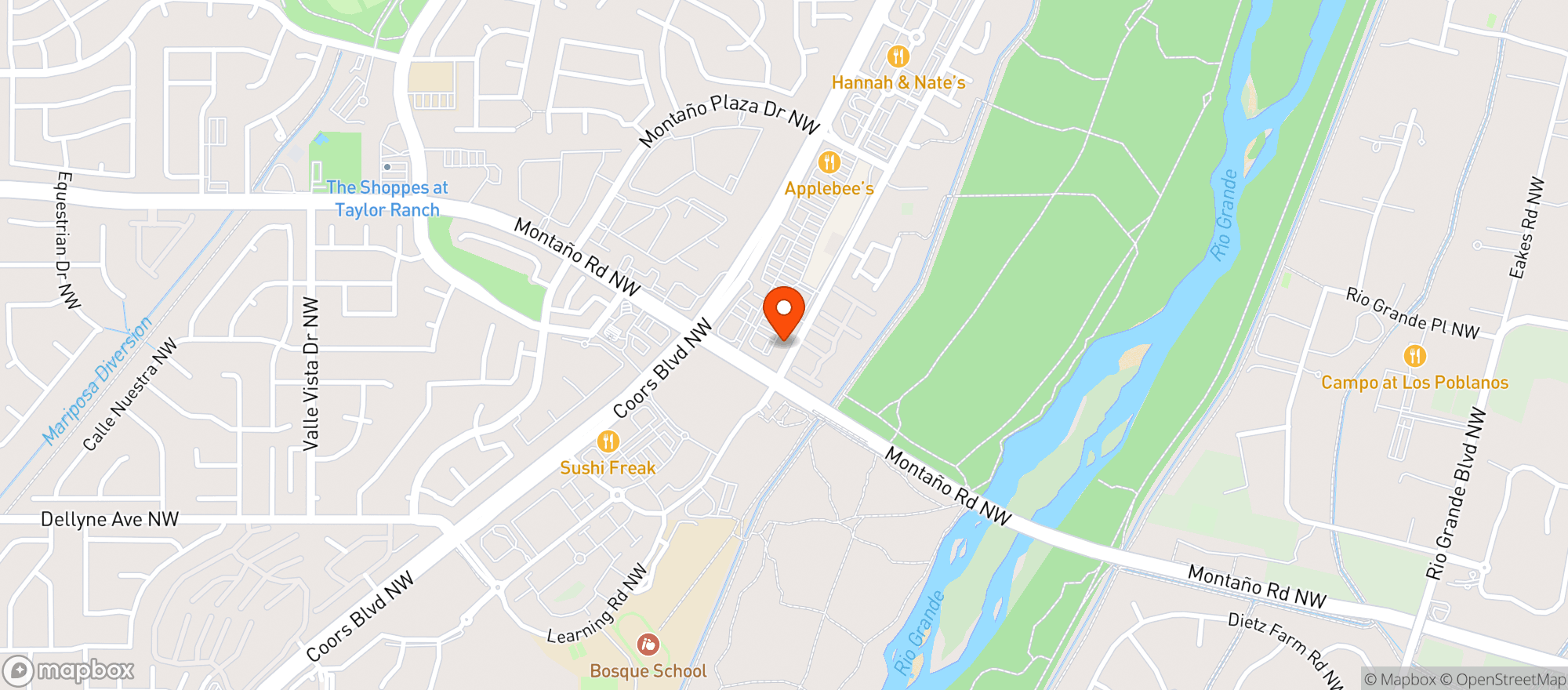 Map showing M Tuccis Italian