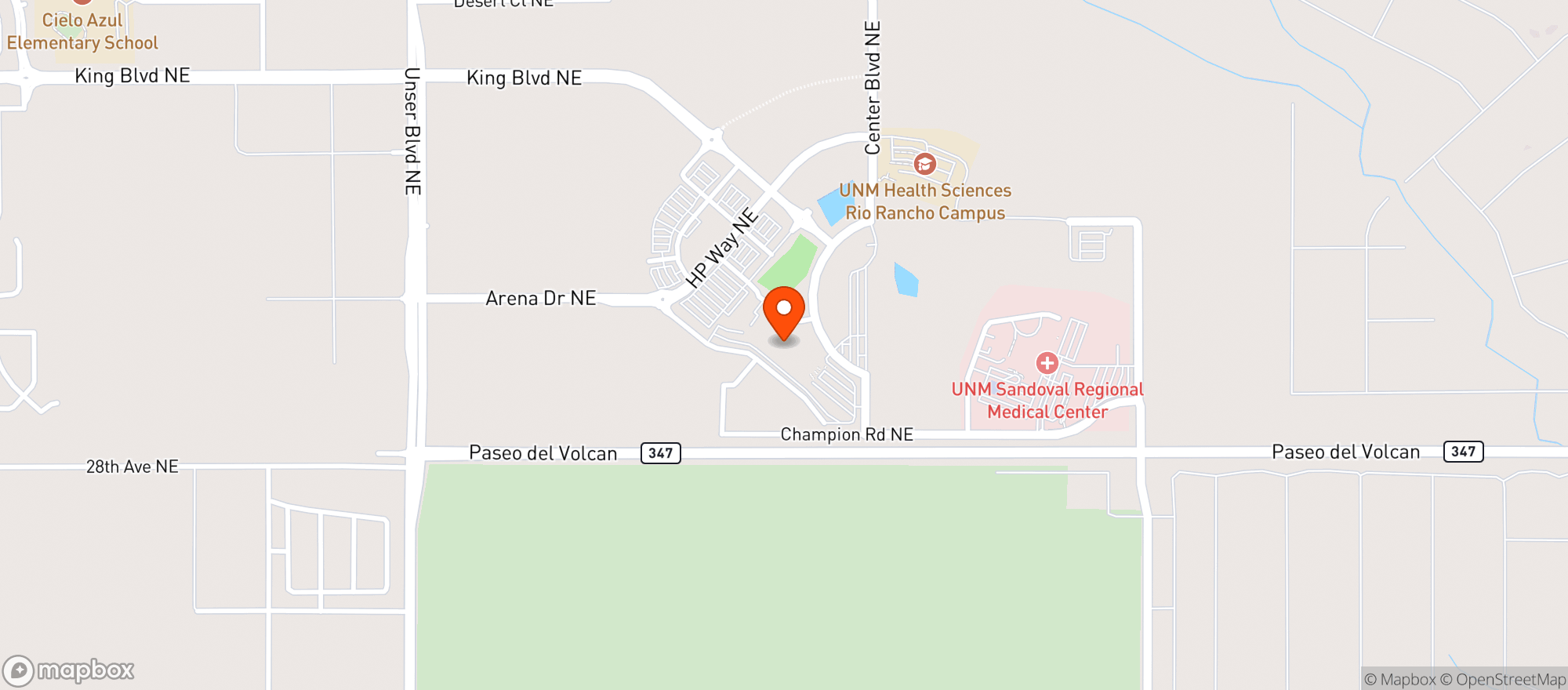 Map showing Rio Rancho Events Cente #78