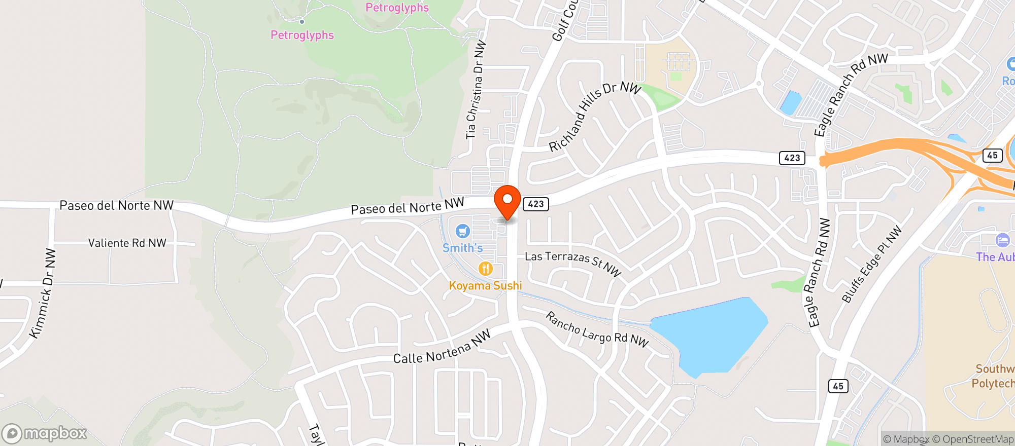 Map showing Smiths Food & Drug Center