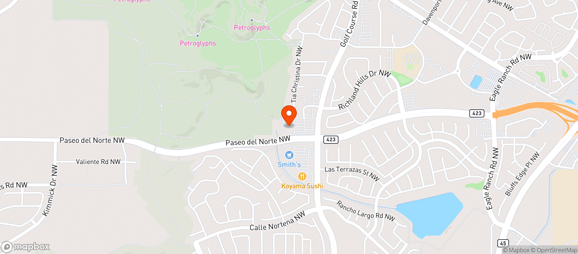 Map showing Neighborhood Market