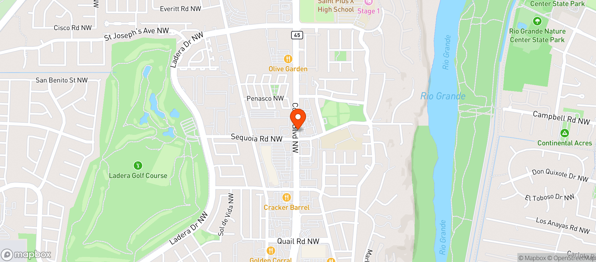 Map showing Walgreens