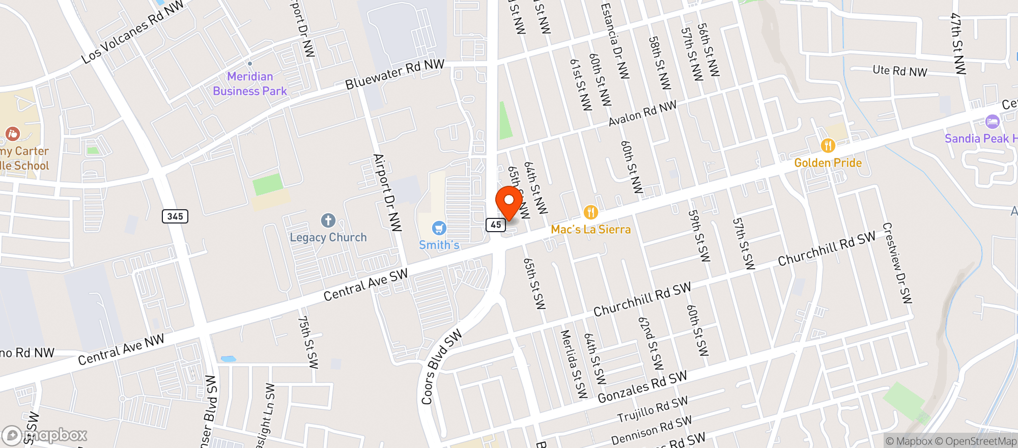 Map showing Denovo Smoke Shop