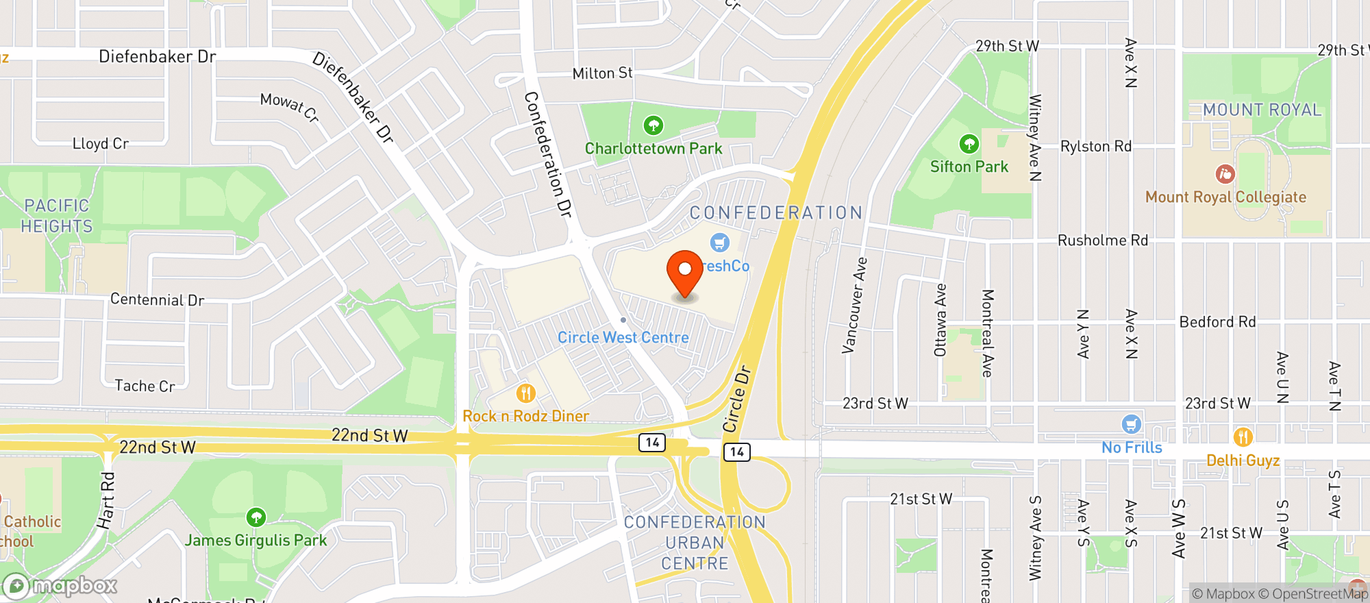 Map showing Freshco