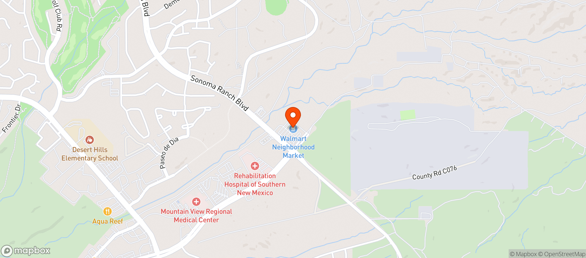 Map showing Walmart Neighborhood Ma #5782