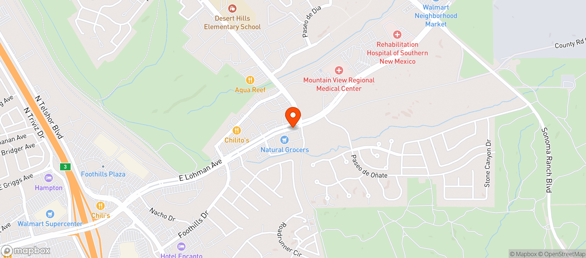 Map showing Walgreens