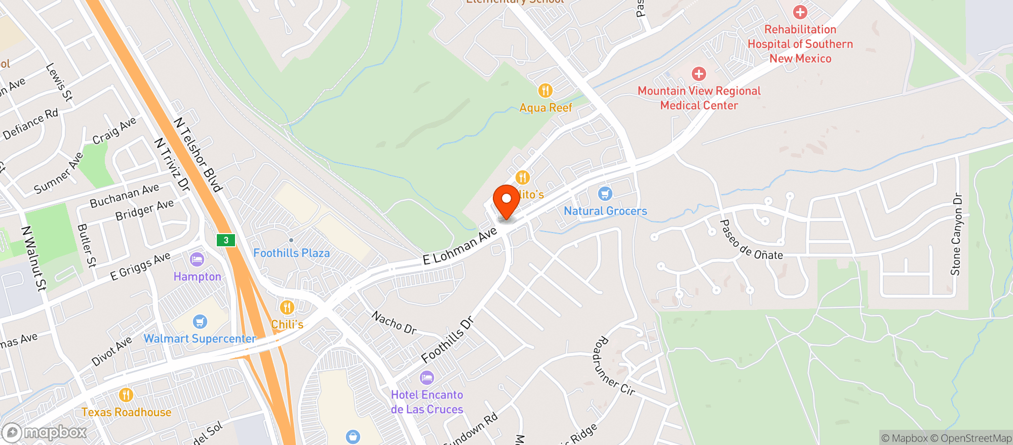Map showing Circle K