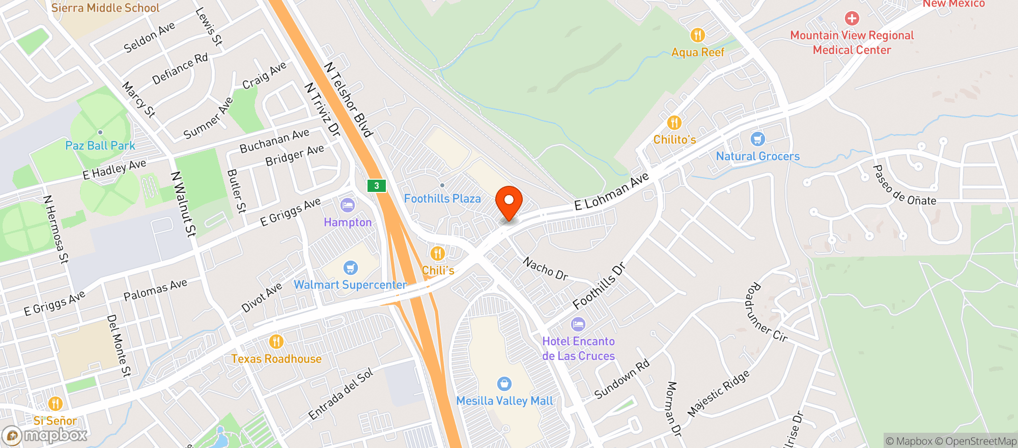 Map showing Albertsons Market