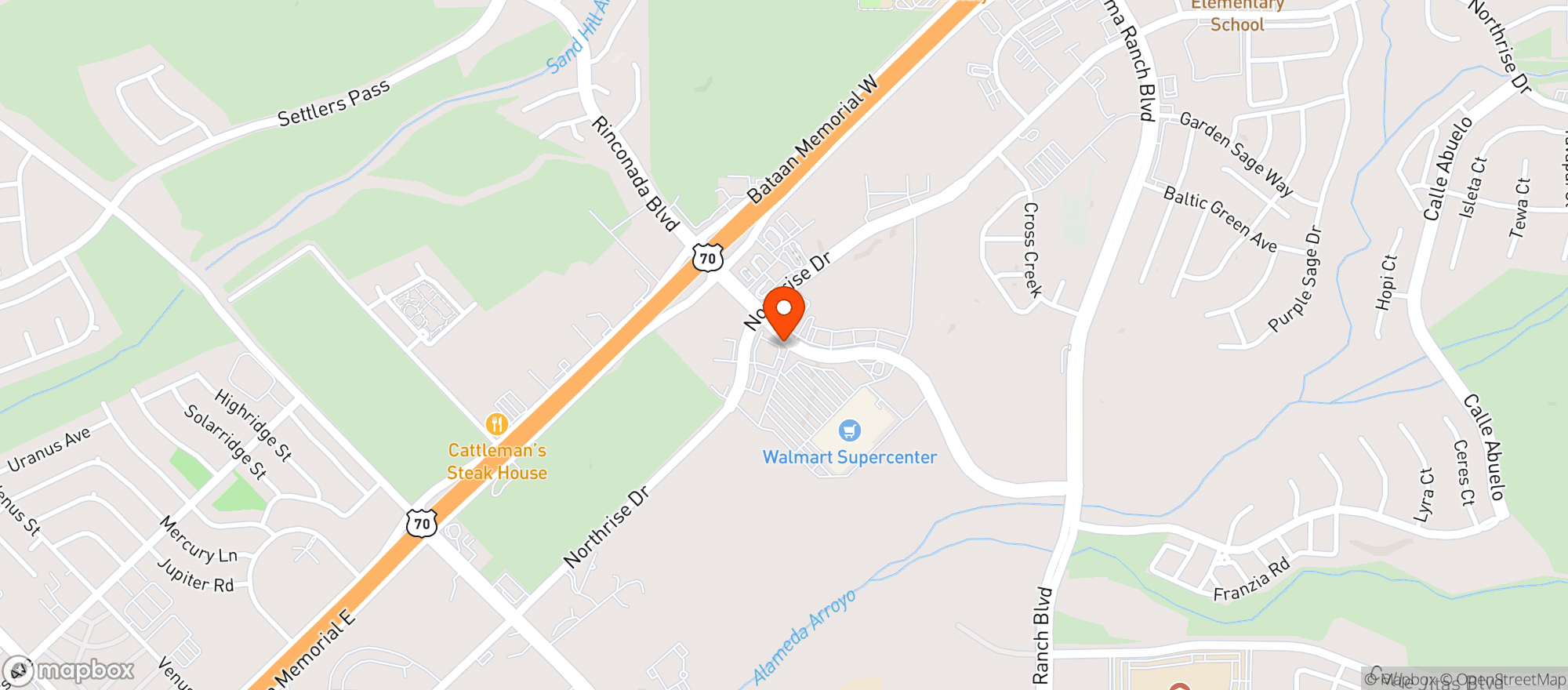 Map showing Walmart Supercenter