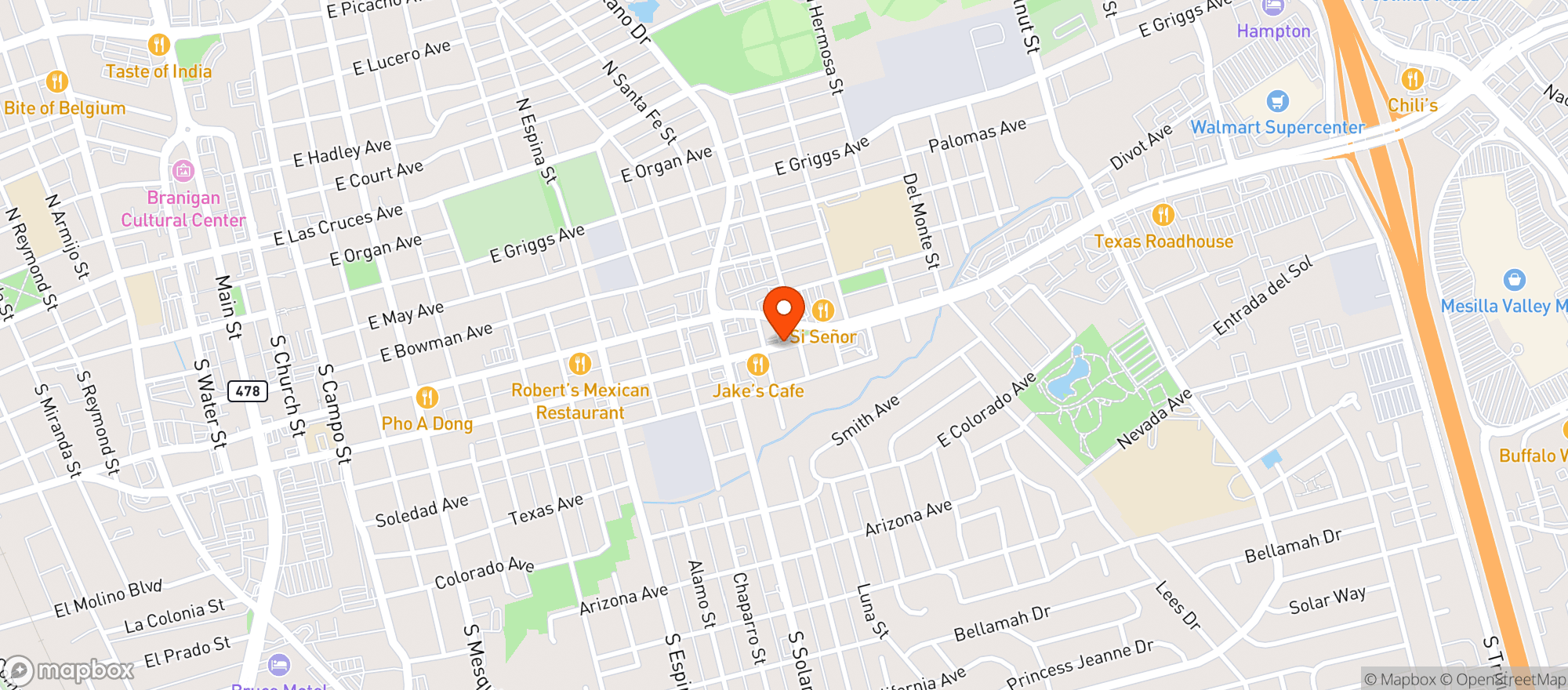 Map showing Circle K