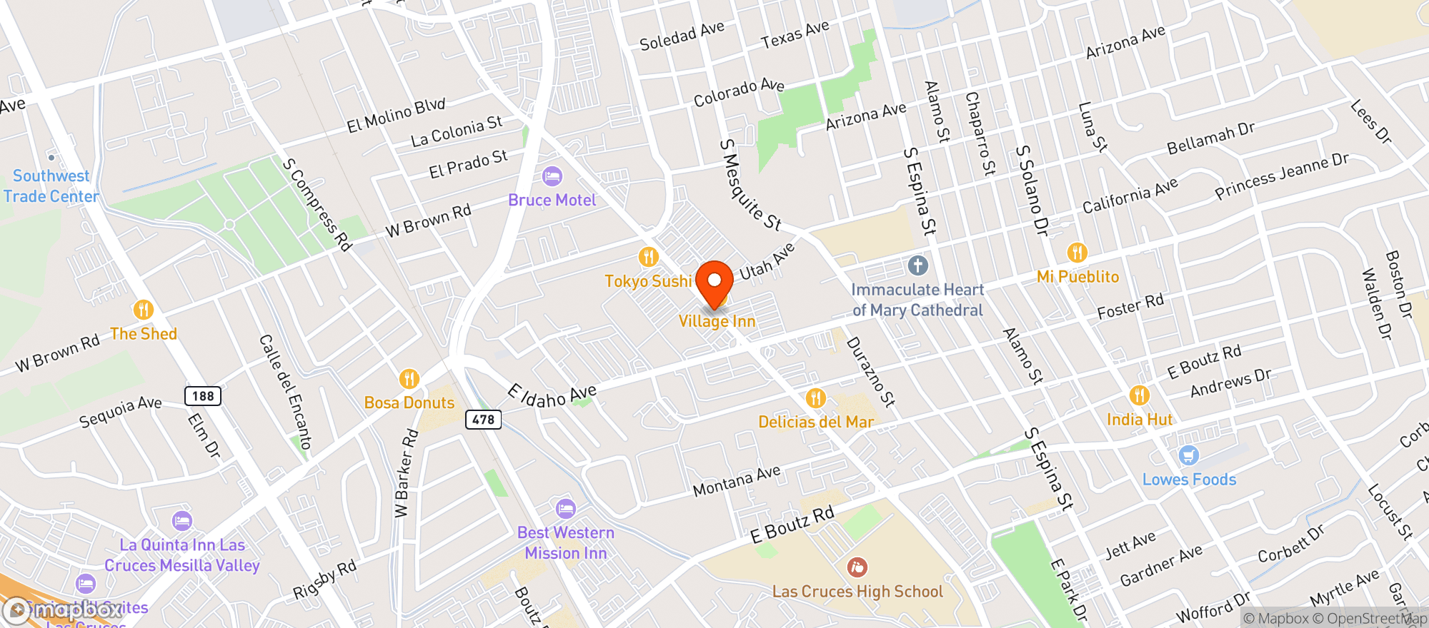 Map showing Walgreens