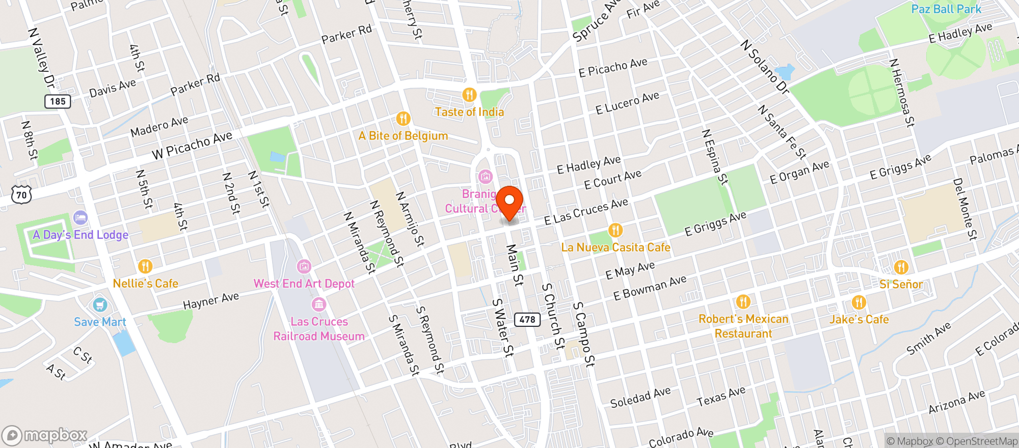 Map showing Simply Baked
