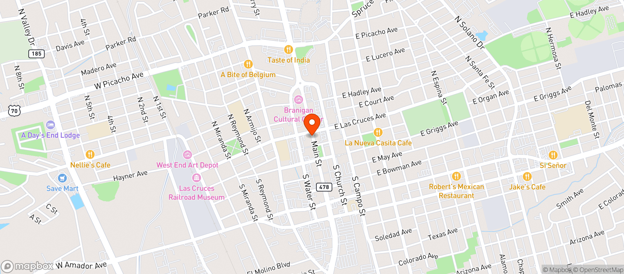 Map showing Rad Retrocade