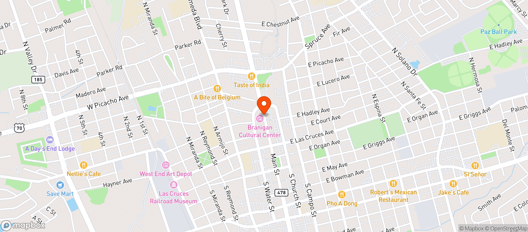 Map showing Moose Lodge