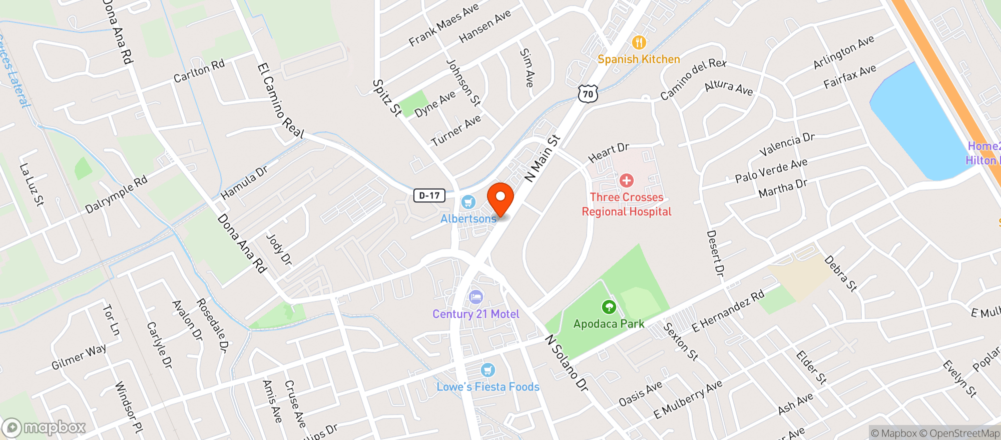 Map showing Albertsons Market