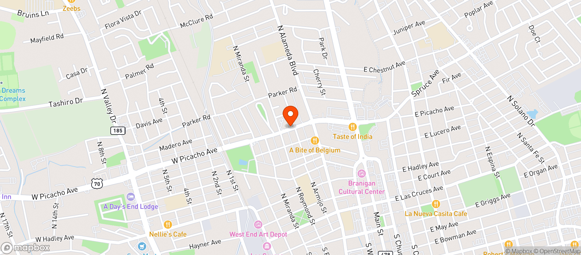 Map showing Eagle Quik Mart