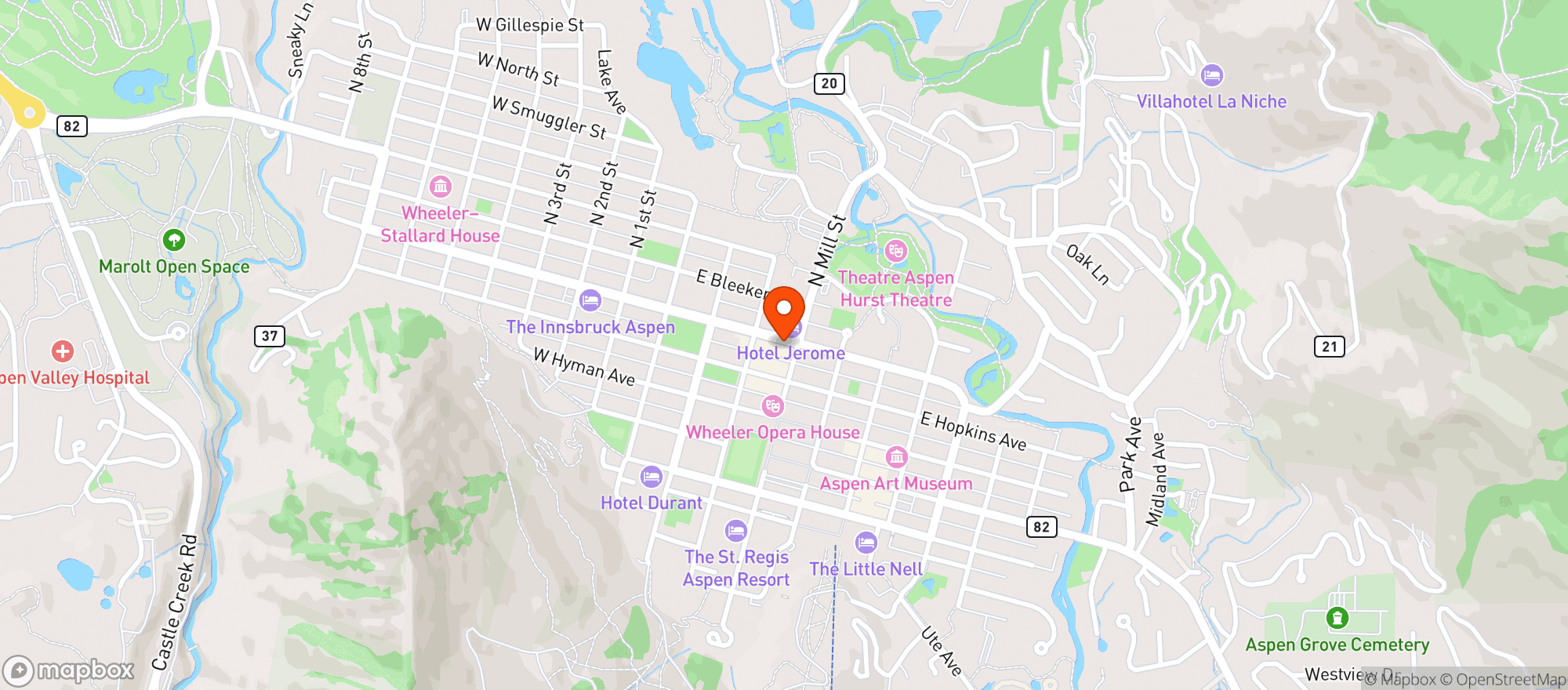 Map showing Angelo's