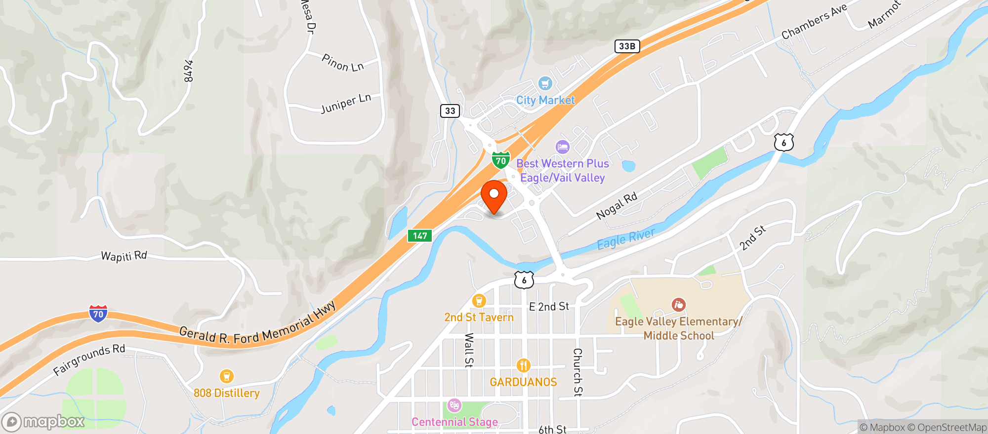 Map showing Sweet Water Liquors