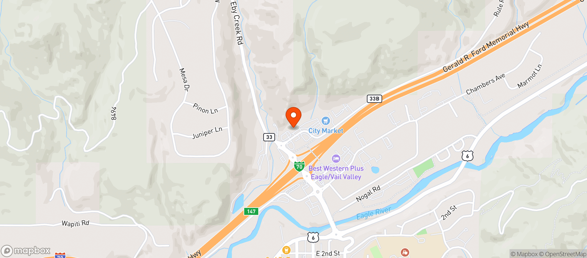 Map showing Boone's Wine & Spirits