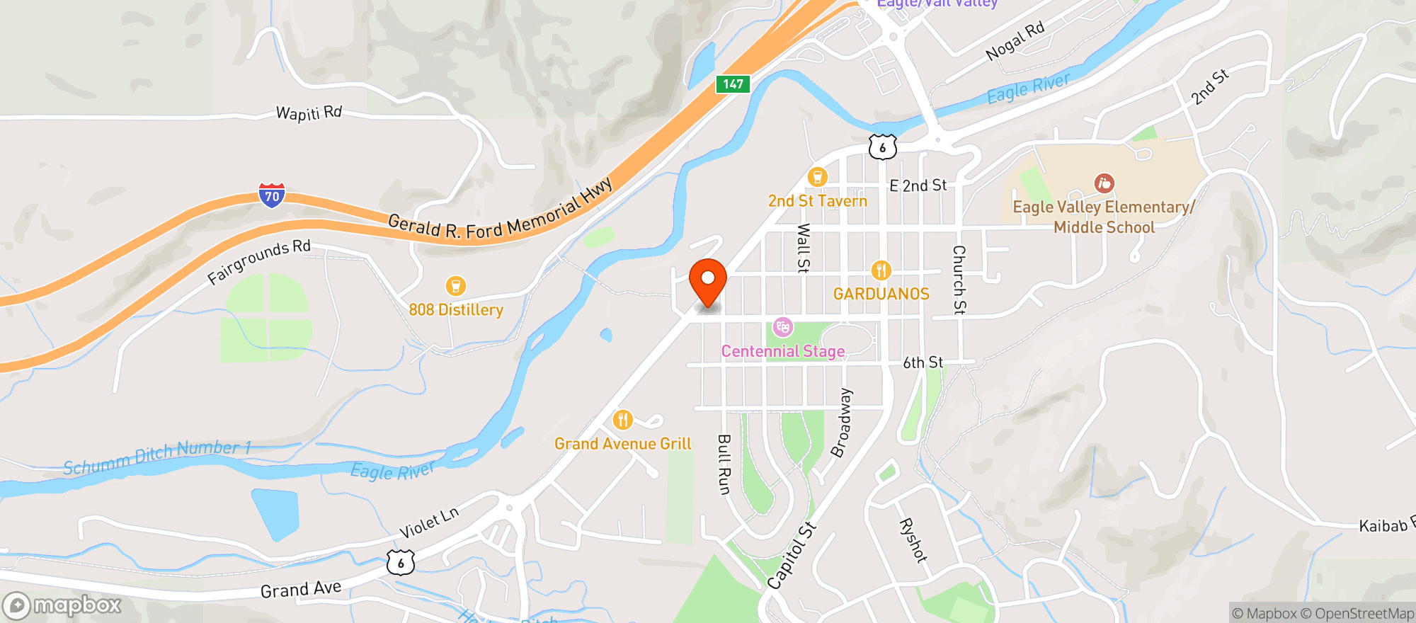 Map showing Primavera Liquors