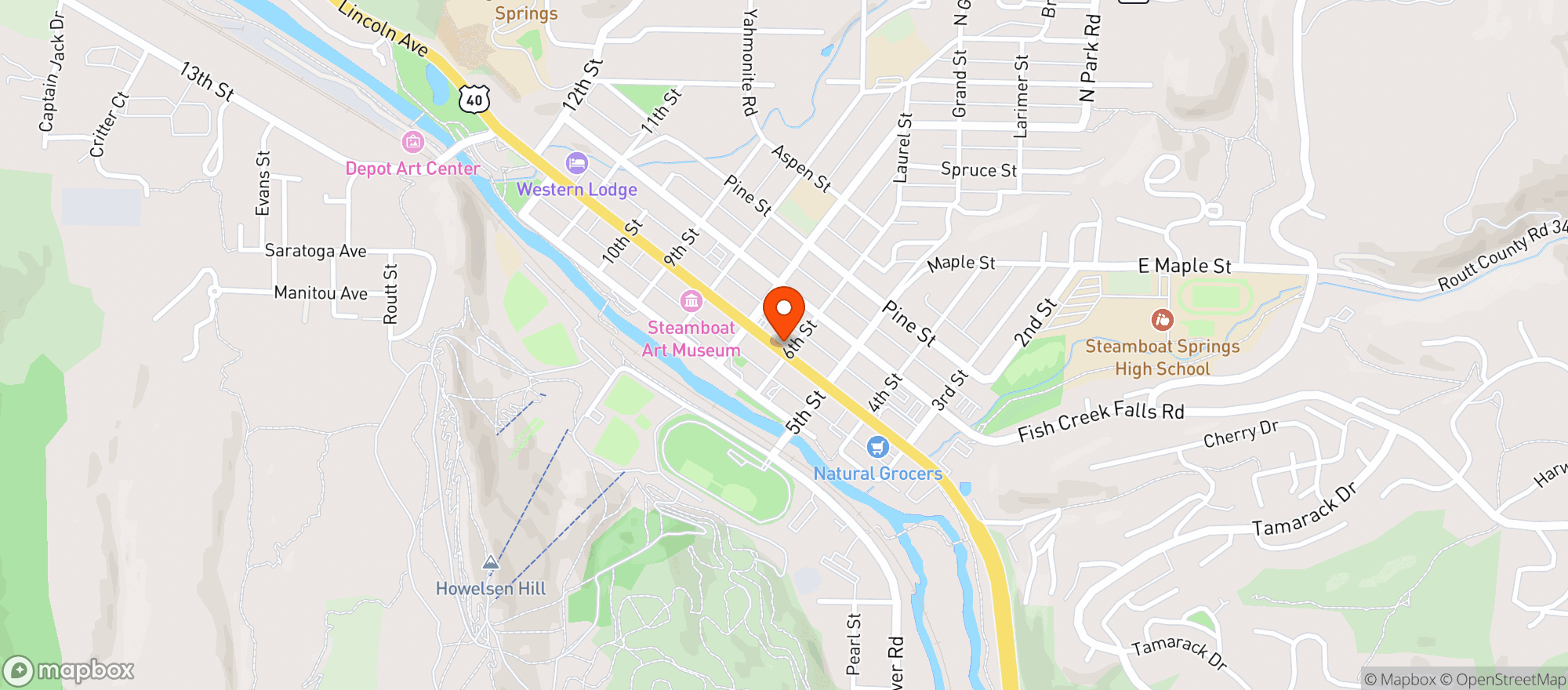 Map showing Old Town Pub