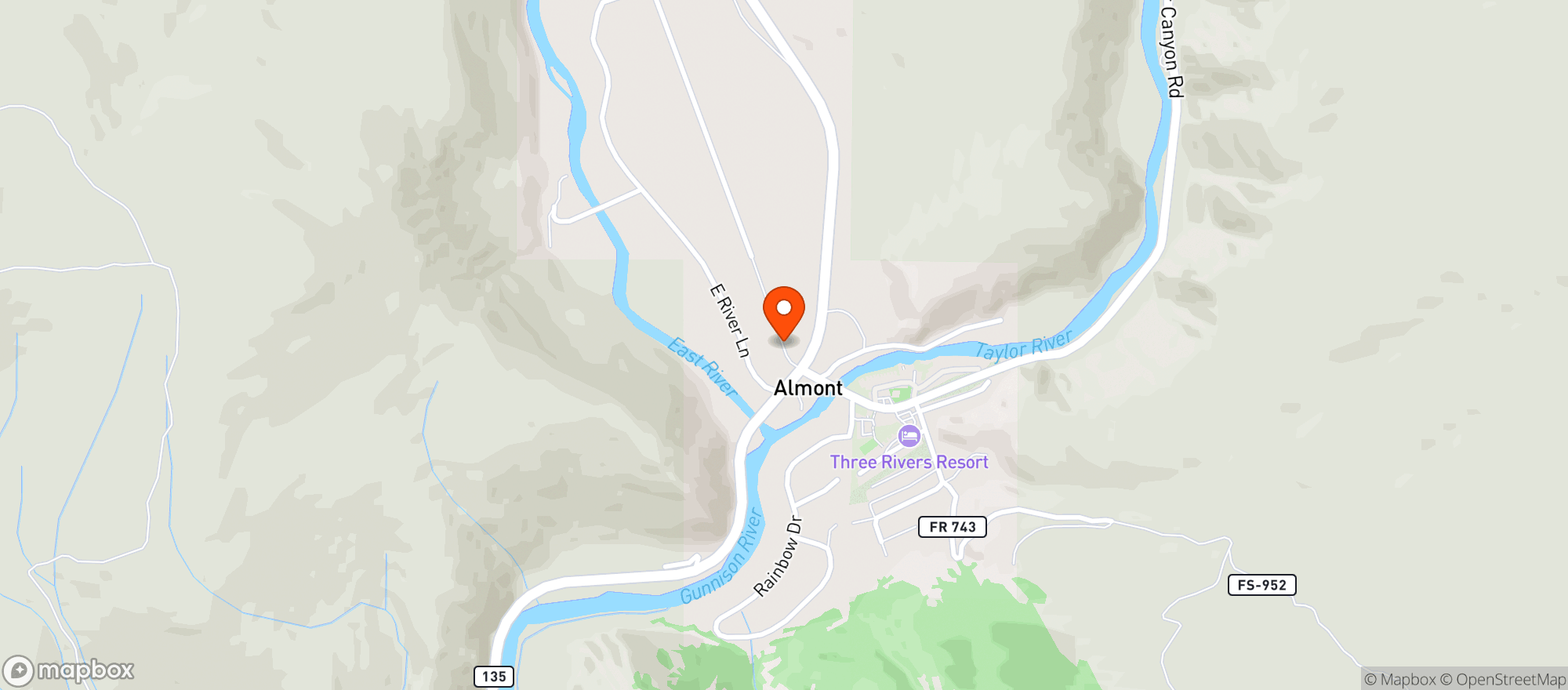 Map showing Almont Resort