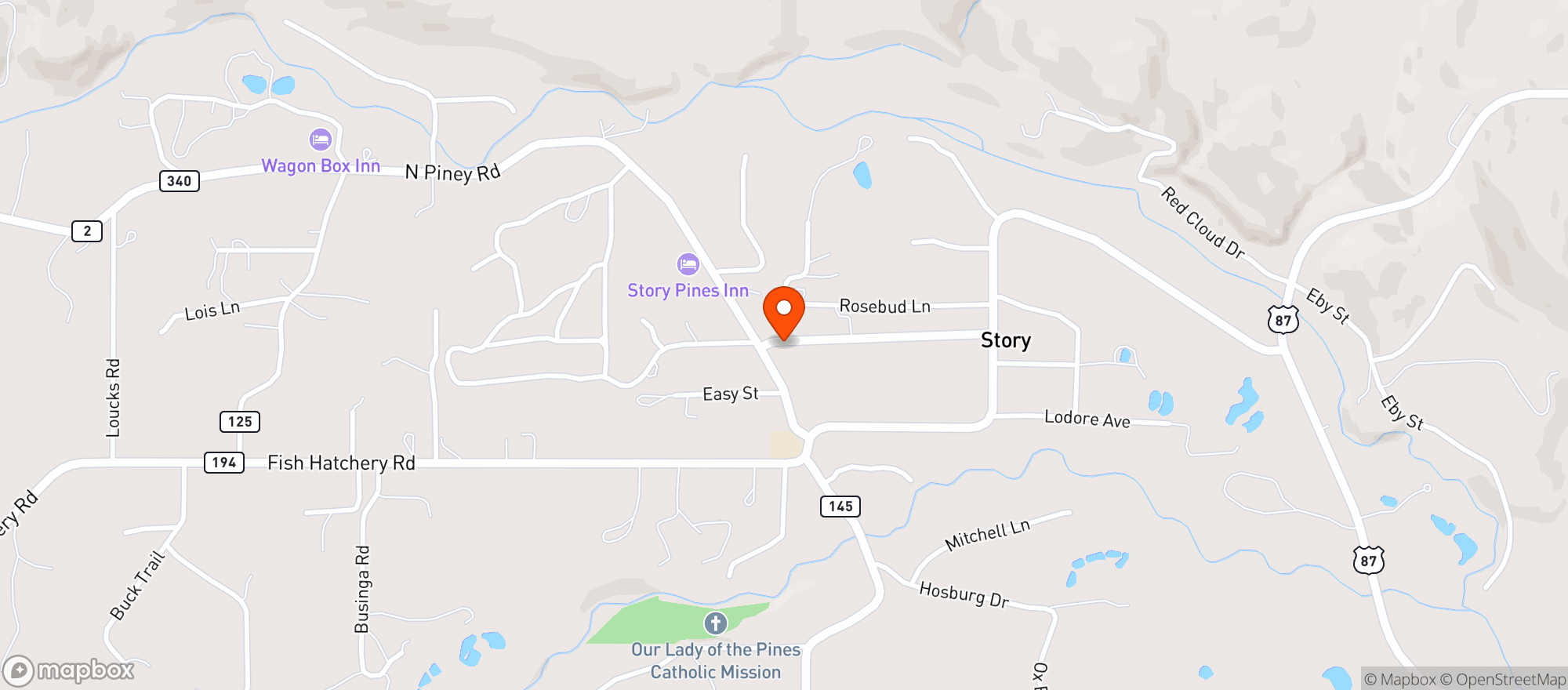 Map showing Story Store