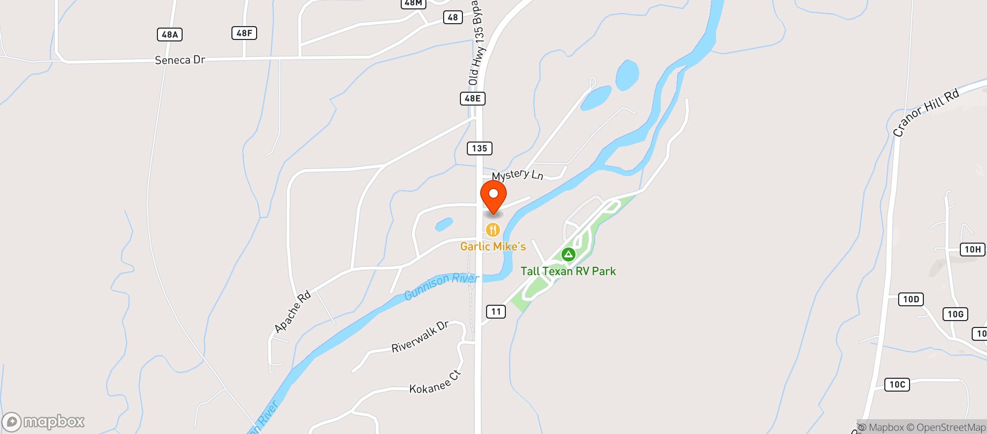 Map showing Garlic Mikes