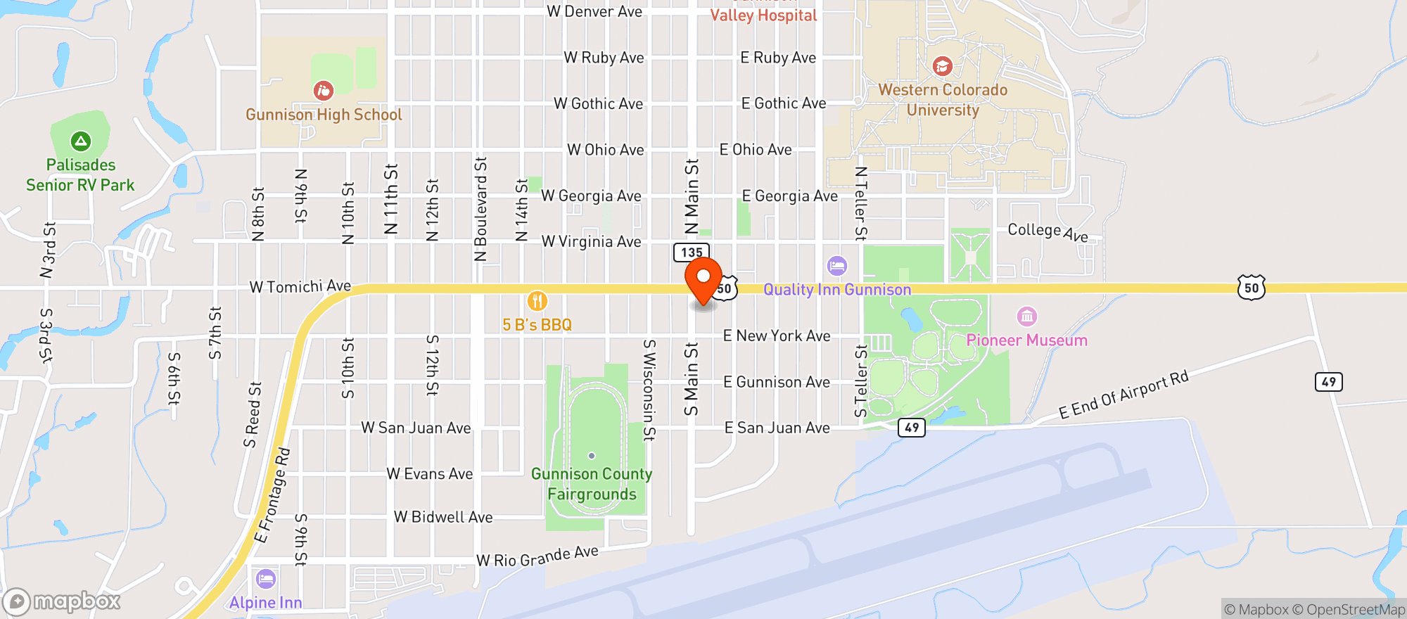 Map showing El Paraiso Family Mexican Restaurant
