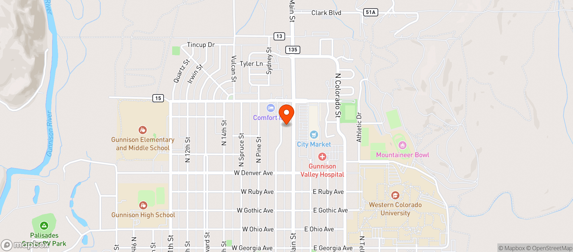 Map showing Cafe Sylvestre