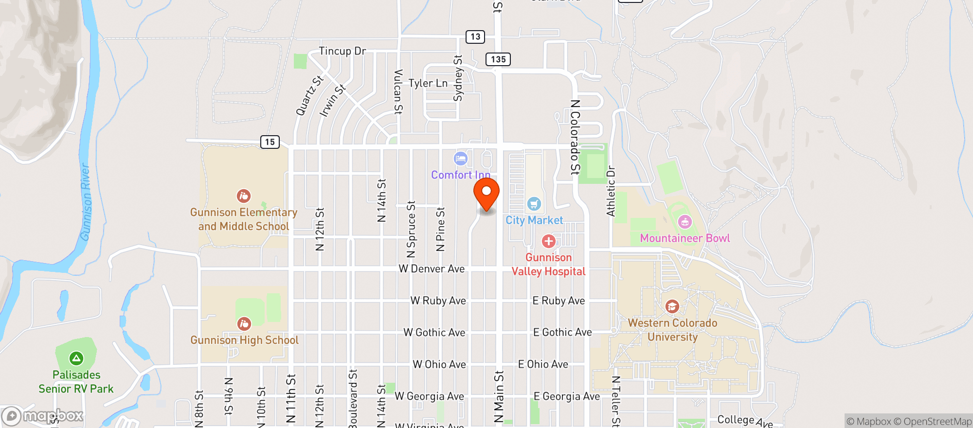 Map showing San Juan Strains - Gunnison