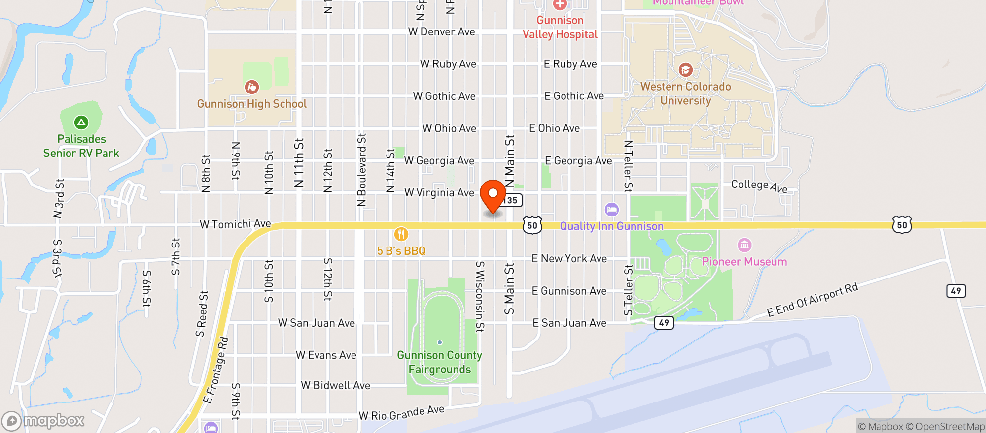 Map showing Blackstock Bistro
