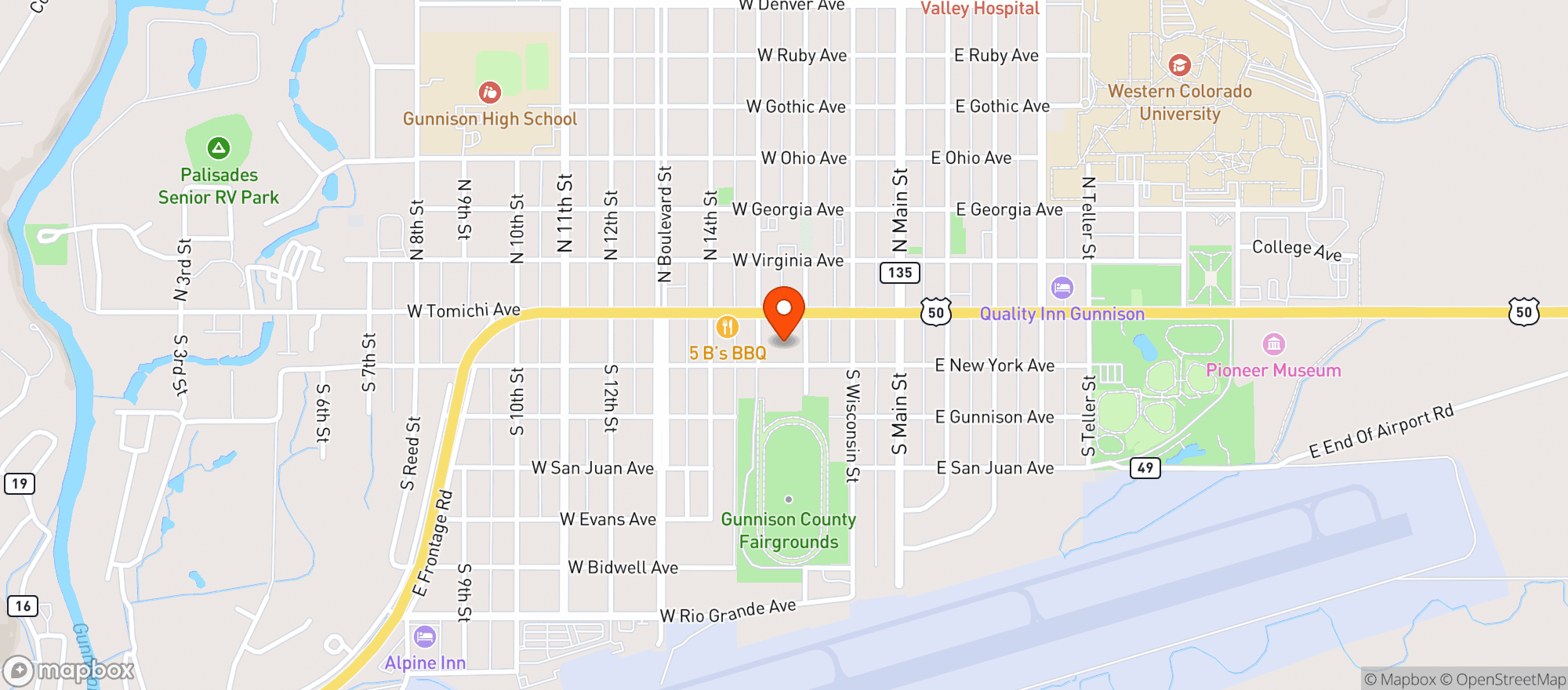 Map showing Safeway