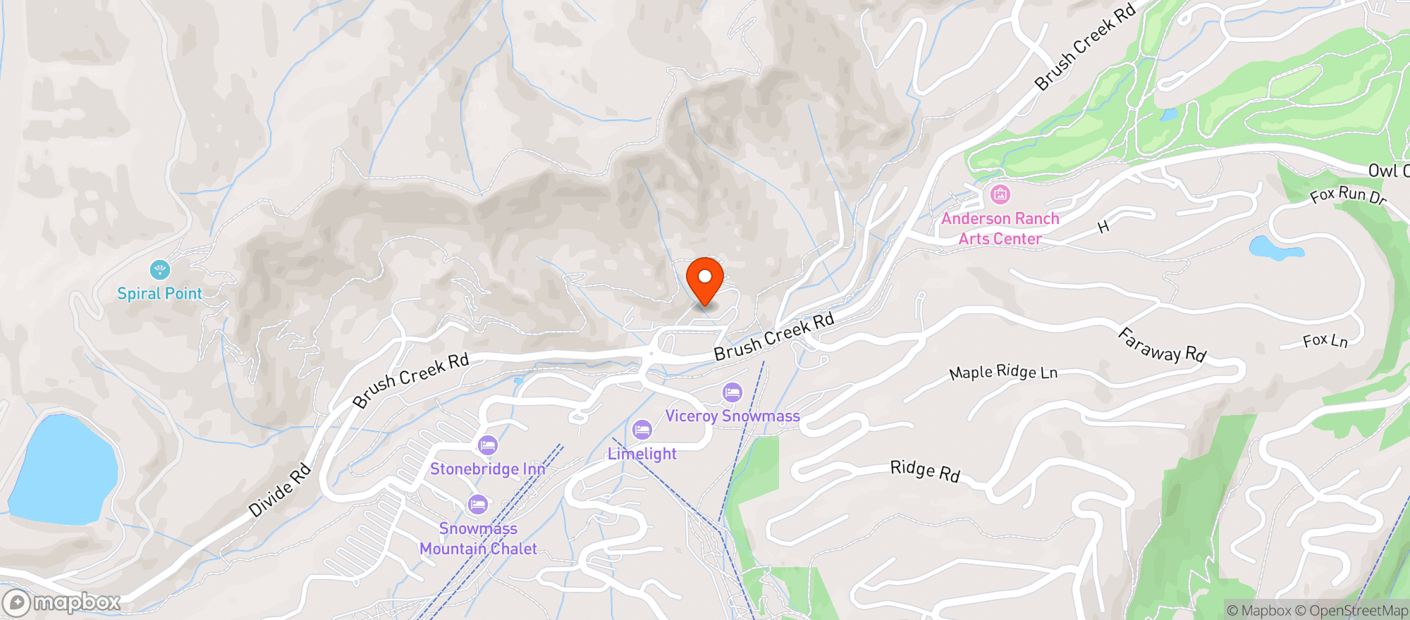 Map showing Clarks Market (Snowmass) - 00100010985