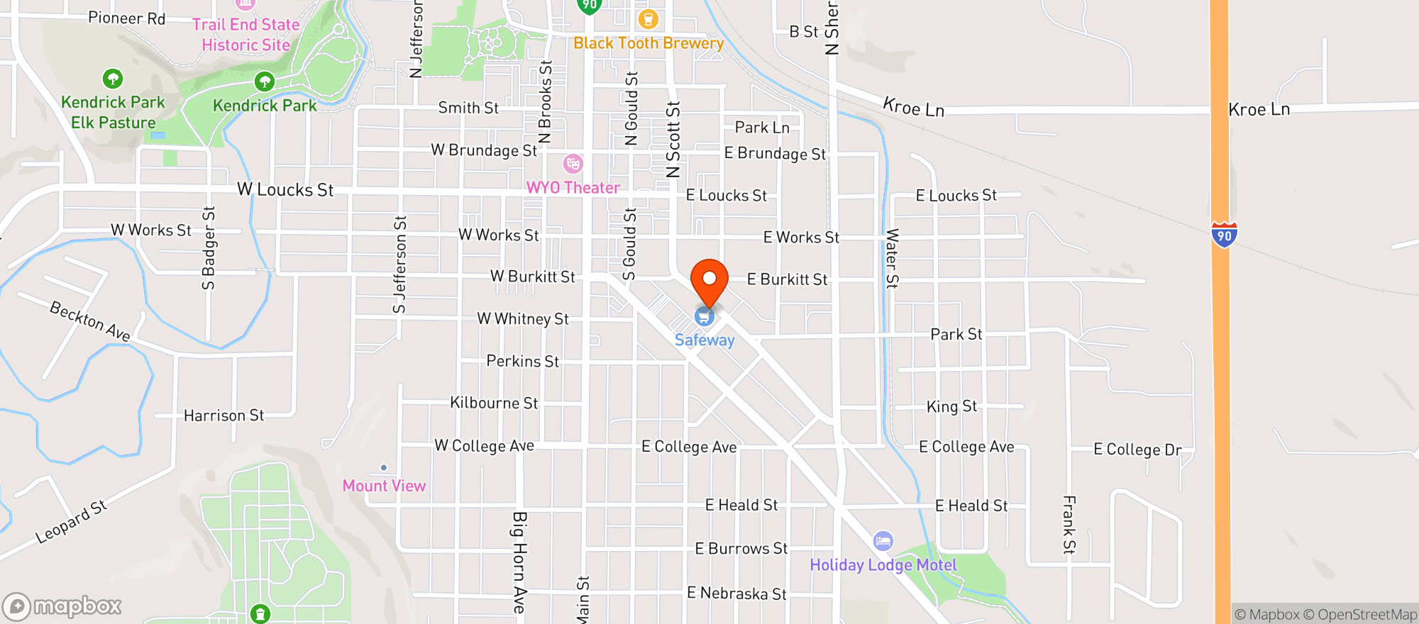 Map showing Ridleys Family Markets (Sheridan) - 00100014882