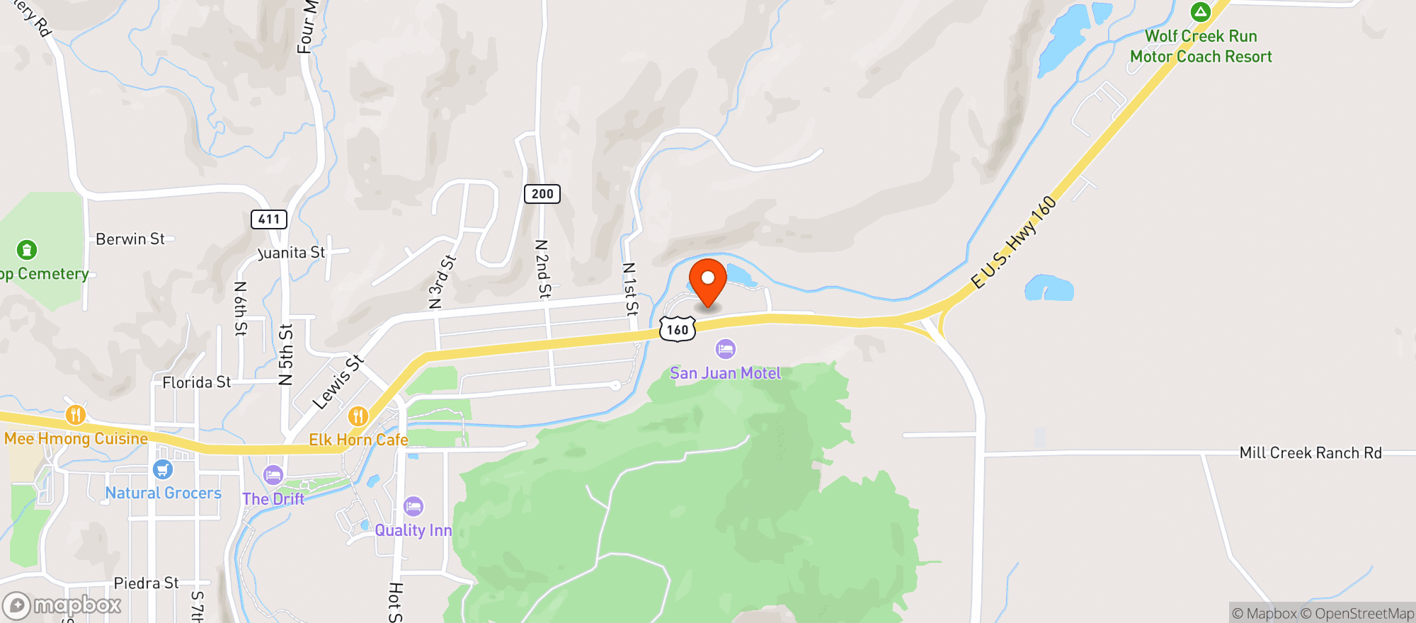 Map showing Beny's Family Restaurant