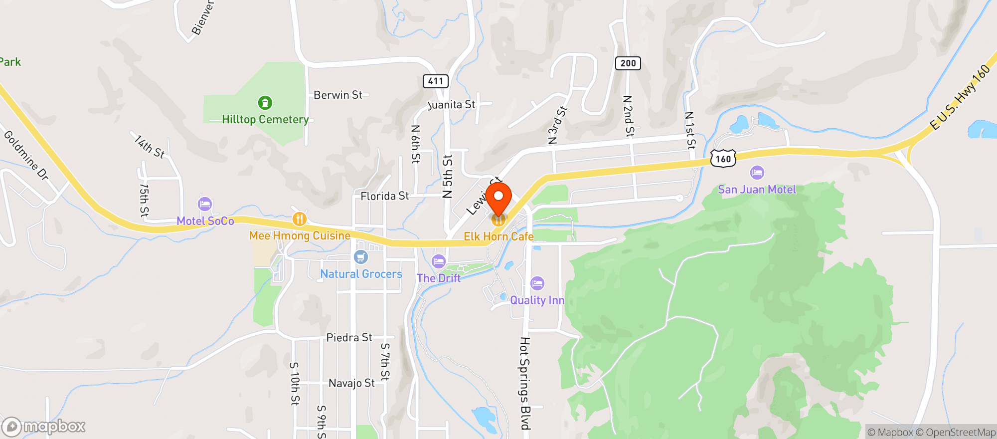 Map showing Sage Eatery