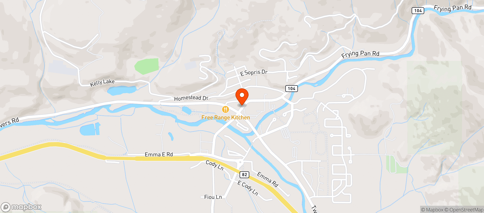 Map showing Thunder River Market 5, Thunder River Market 3