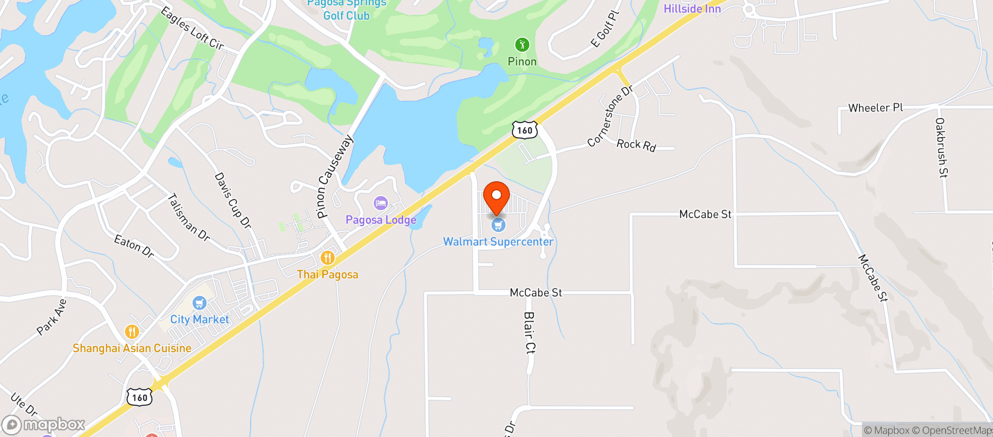 Map showing Walmart 5003