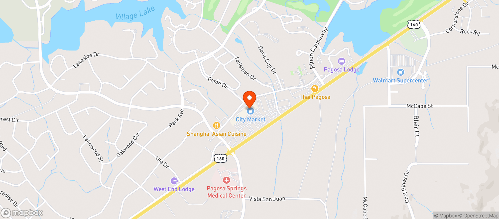 Map showing Kroger City Market