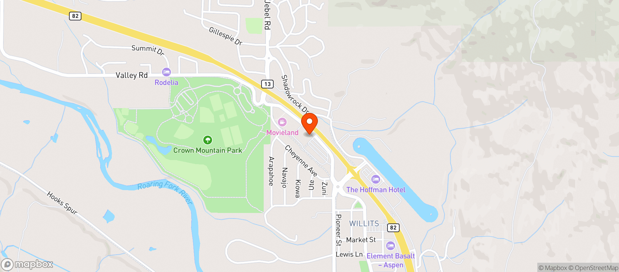 Map showing Kroger City Market