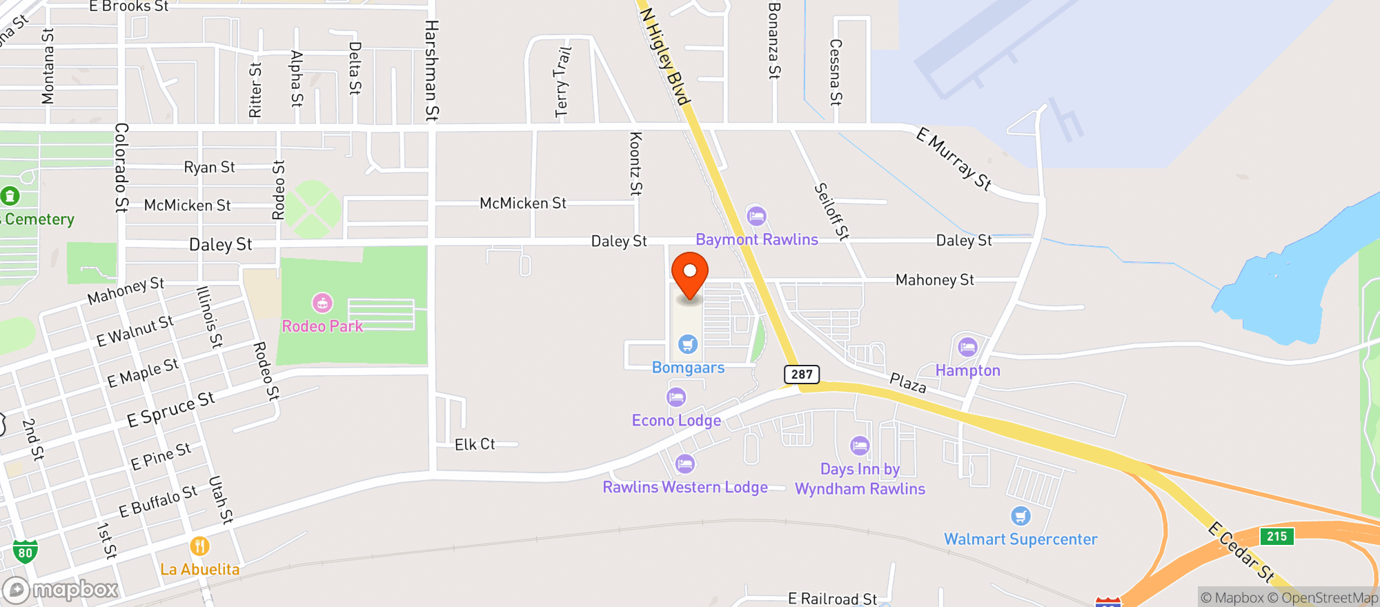 Map showing Kroger City Market